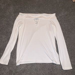 American Eagle white off the shoulder top